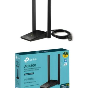 Archer T4U Plus Adaptador USB inalámbrico AC1300 de alta ganancia y antenas duales