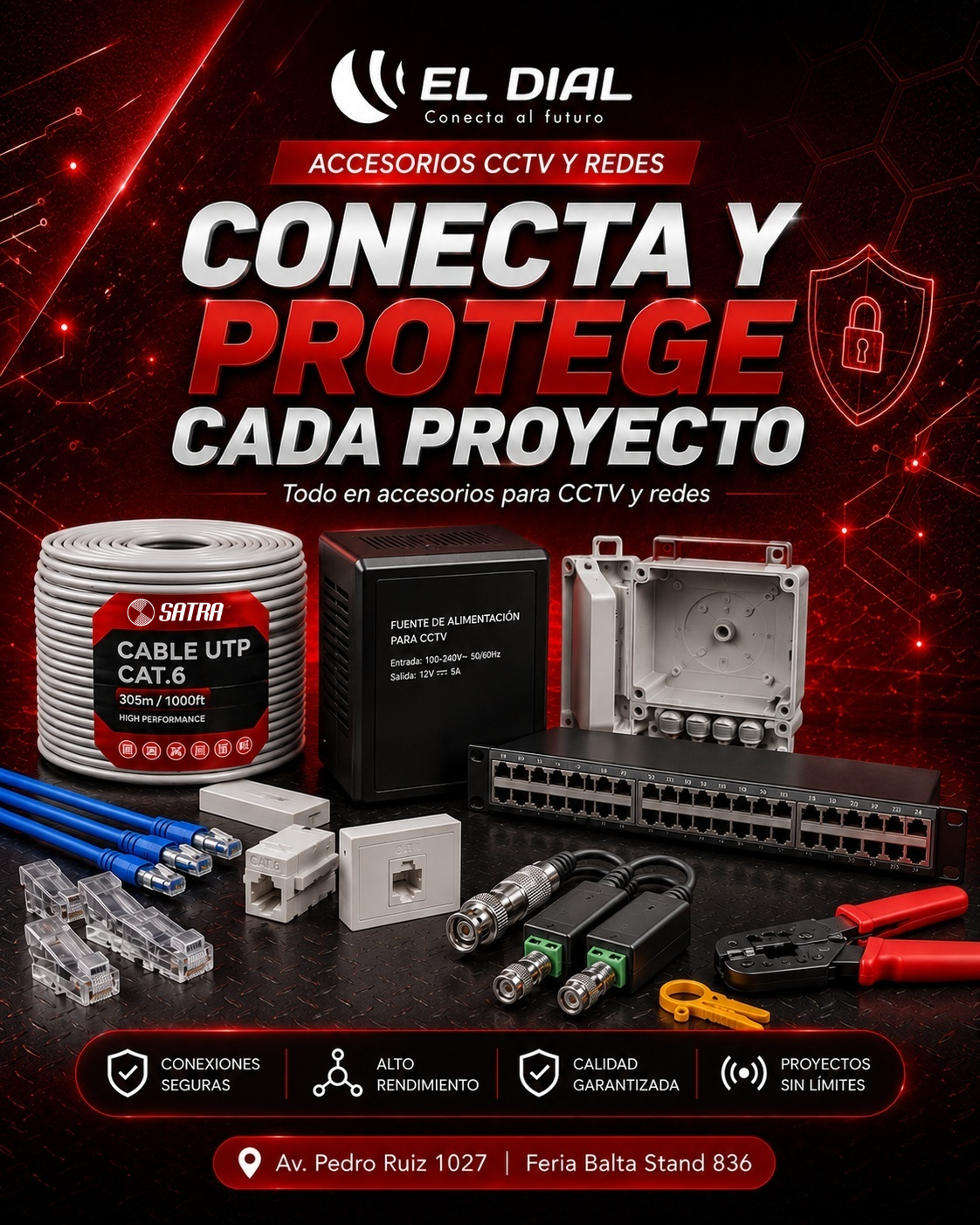 Accesorios para CCTV y Redes